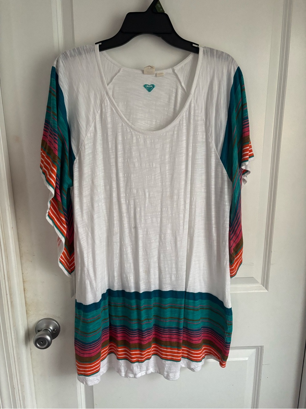 Vintage Roxy I with Teal, Pink and Orange Stripe Accents